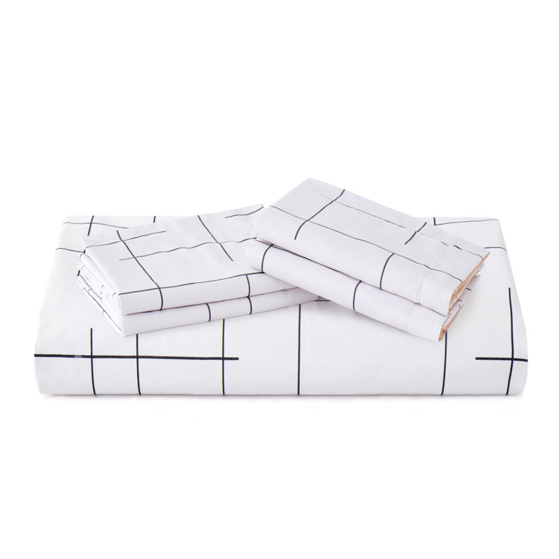Microfiber Geometric Shapes Duvet Cover Set with Pillowcases Included, Double Duvet Cover + 2 Standard Pillowcases
