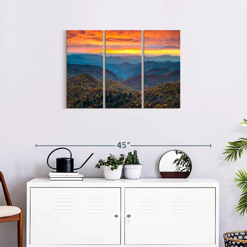 Ensemble de 3 pièces Blue Ridge Parkway, H 20 po x l 33 po x P 1,25 po