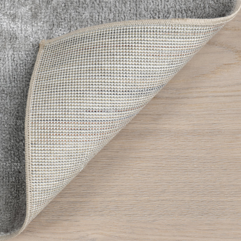 Argelia Solid Machine Washable Area Rug, Rectangle 6'7" x 9'