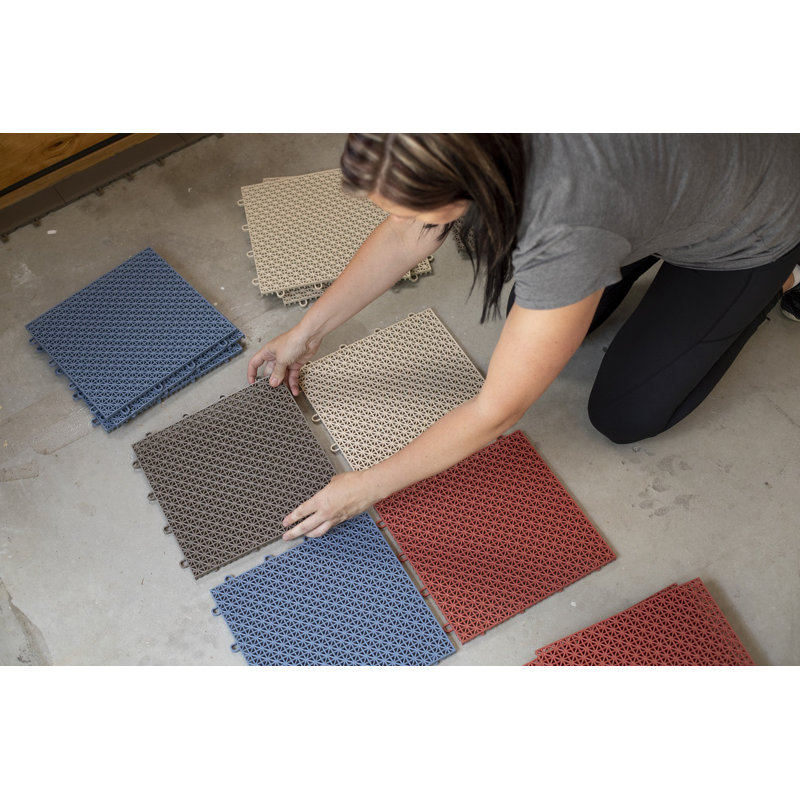 Carreaux de sol intérieur / extérieur à verrouillage Quix Tile, Vert extrême