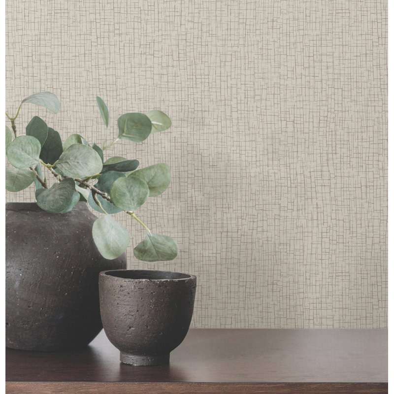 Aden Taupe Linear Abstract Wallpaper, Taupe