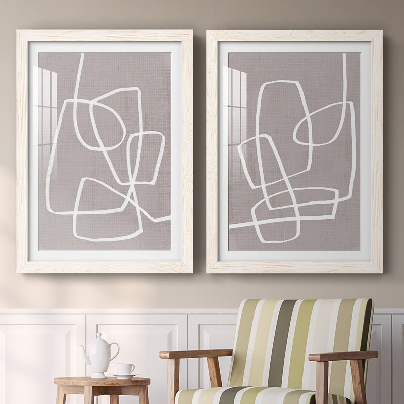Lin Roundabout I-Premium, reproduction encadrée prête à être accrochée, Blanc, H 27,5 po x l 75 po x P 1,5 po