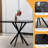 Mid Century Modern Square Table, 38.6" Black And Iron Legs, Space Saving, Easy To Maintain Clean Dining Construction, Install