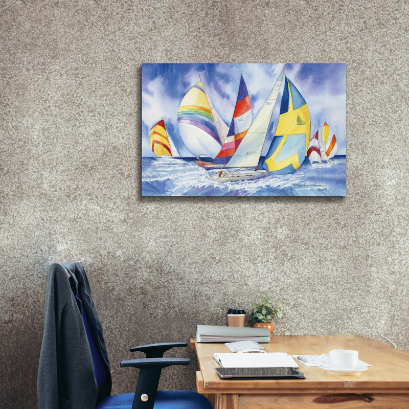 Art mural sur toile Breakwater Bay par Sailleen, 60 po x 40 po, H 26 po x l 40 po x P 1,5 po