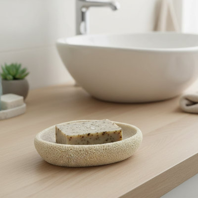 Soap Dish Beige Sea Sponge Inspired