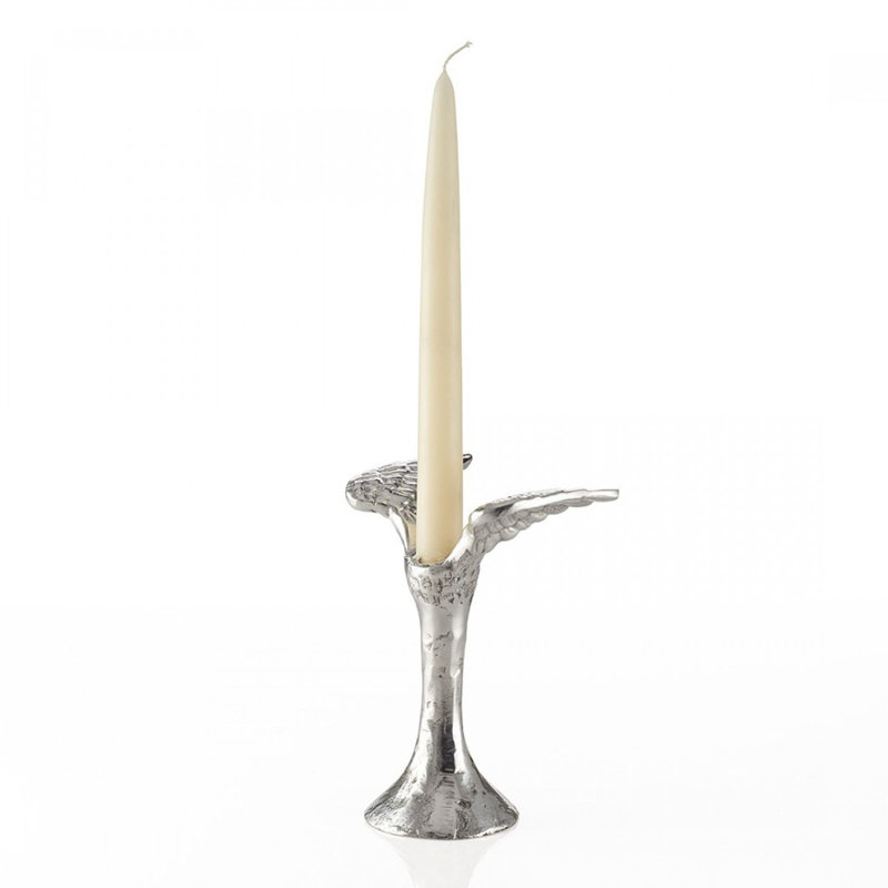 Angelwing Metal Candlestick