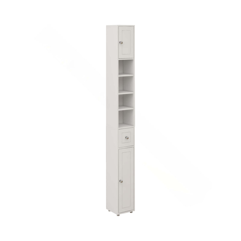 Grande armoire de rangement autoportante de 71 pouces avec 1 tiroir, 2 portes et 4 tablettes réglables