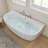 67'' Freestanding Acrylic Whirlpool Bathtub With Air Switch, Jets, LED Lighting, And 4-Hole Faucet