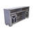 65.3" TV Stand With LED Light Strips And Iron Mesh Barn Door Y Decorative Strip Country Grey Farmhouse Style-652014482