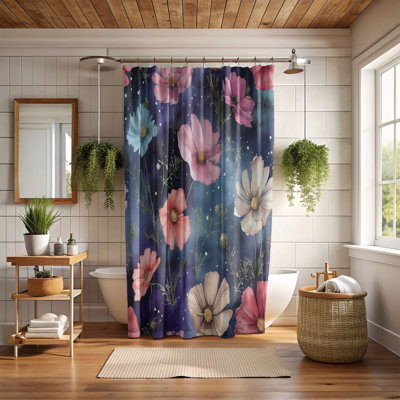 Rideau de douche 1 pièce Bloom Weave