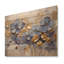 «Blue and Gold Exquisit Violets I - Violets», art mural sur bois de pin naturel-1434379347