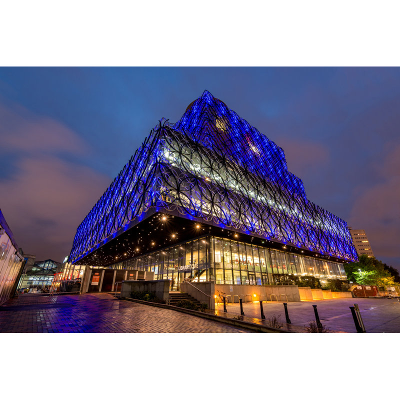 Library Of Birmingham - Wrapped Canvas Print, 20cm H x 30cm W