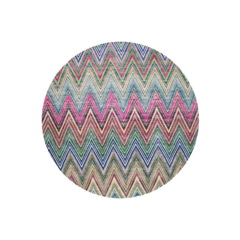 Tapis rond en soie noué à la main 11 pi 9 po x 11 pi 9 po D7358C0C5F6648D788E195ED5413ECC8