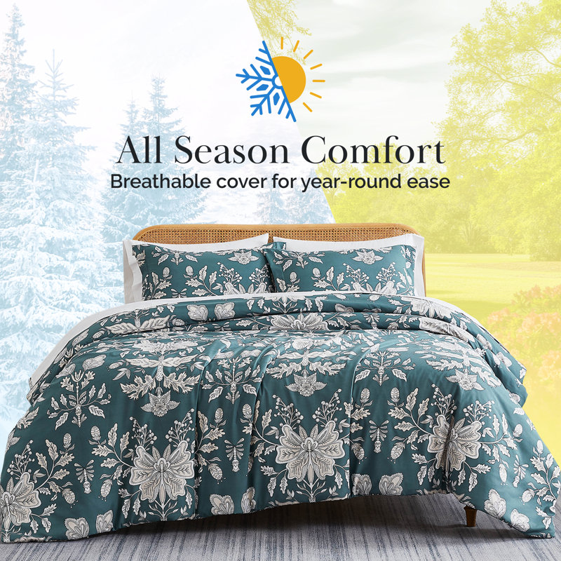 Ensemble de courtepointe Vilntage Garden Collection, Courtepointe double/grand et 2 taies décoratives