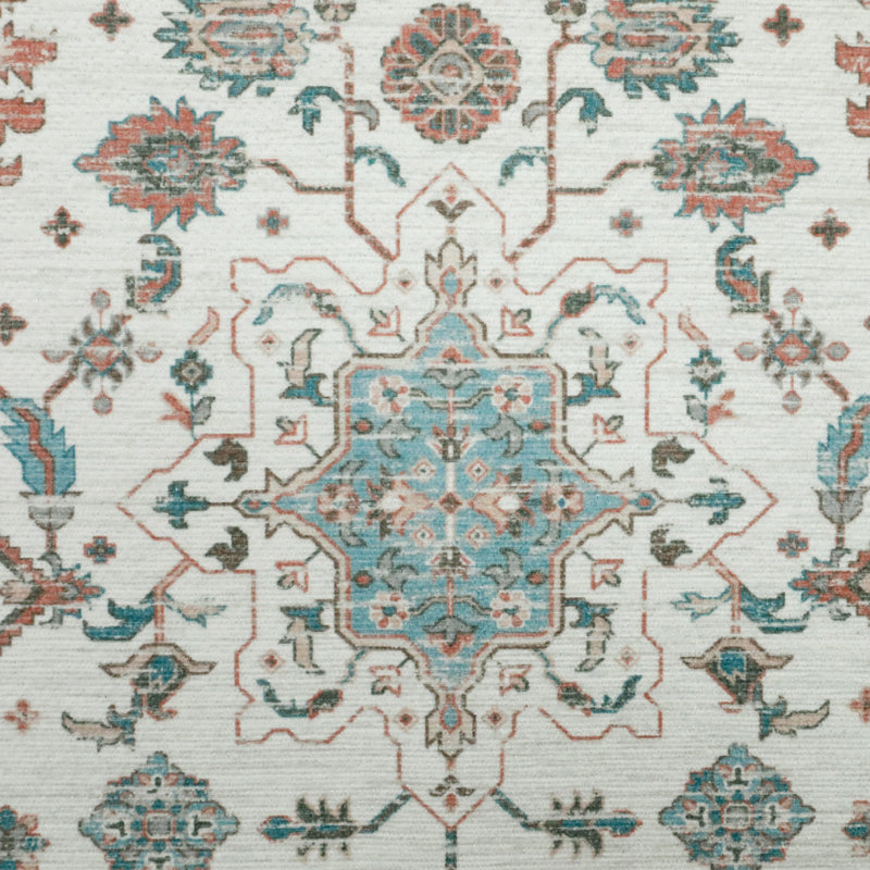 Laura Ashley Aure Machine Washable Imagine Printed Chenille Rugs 1-Piece, Runner 2'2" x 6', Gray