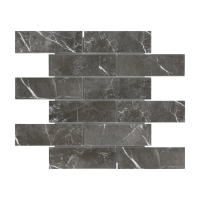11.8" x 11.8" Subway Honed Porcelain Floor & Wall Mosaic Tile