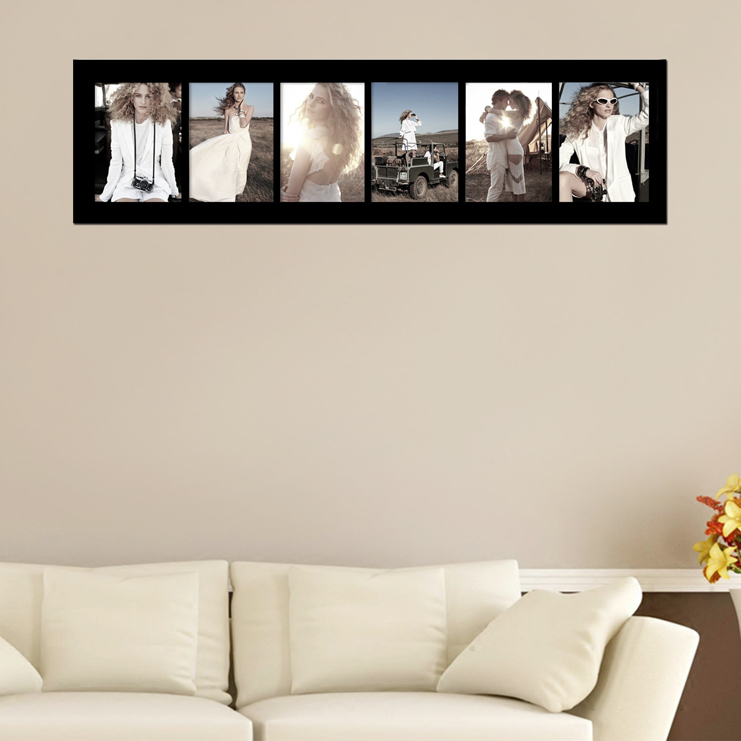 Adeco 12 Opening 4 x 6 Black Collage Wall Picture Frame - On Sale