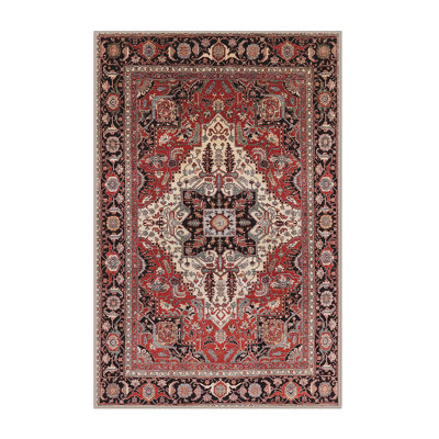 Tapis oriental brun / rouge