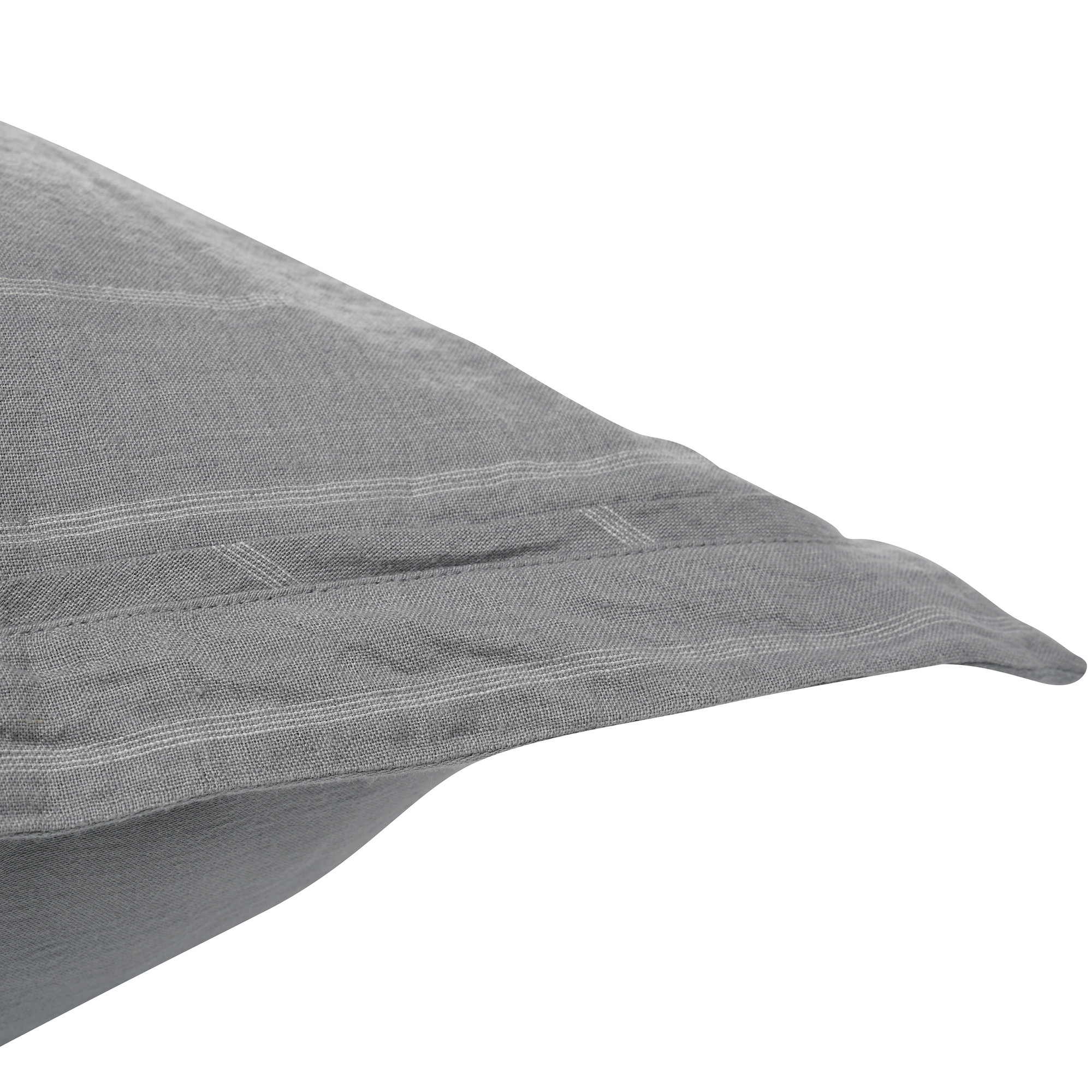 Keegan Belgian Flax Linen Sham Set, Sea Fog Blue, Standard