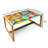 Modern Coffee Table, Colorful Design Of Quirky Shapes And Geometric Formation Circles And Triangles, Acrylic Glass Center Table With Wooden Frame For Offices Dorms Multicolor-466392353