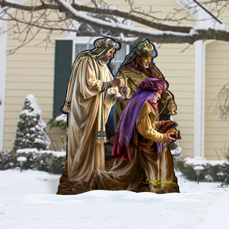 Handcrafted Baltic Birch Outdoor Nativity Decor Set