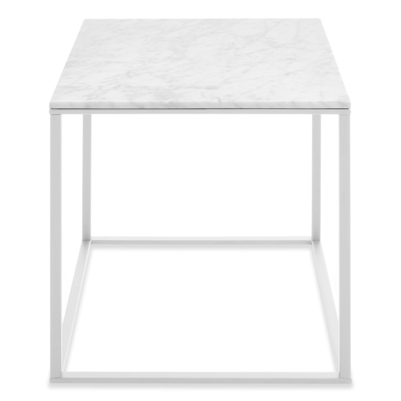 Minimalista End Table, Marble, White