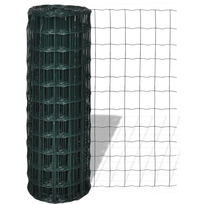 Black-green Polyethylene Plastic Wire/Mesh Fence, Green, 120cm H x 1000cm W