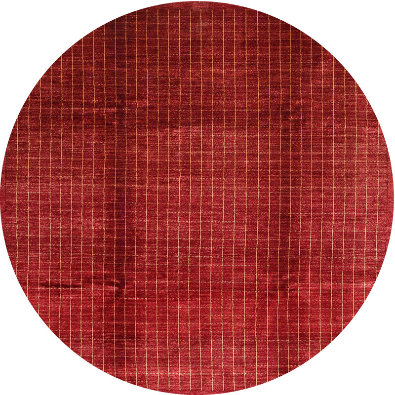 Tapis contemporain marron, Rond 7 pi