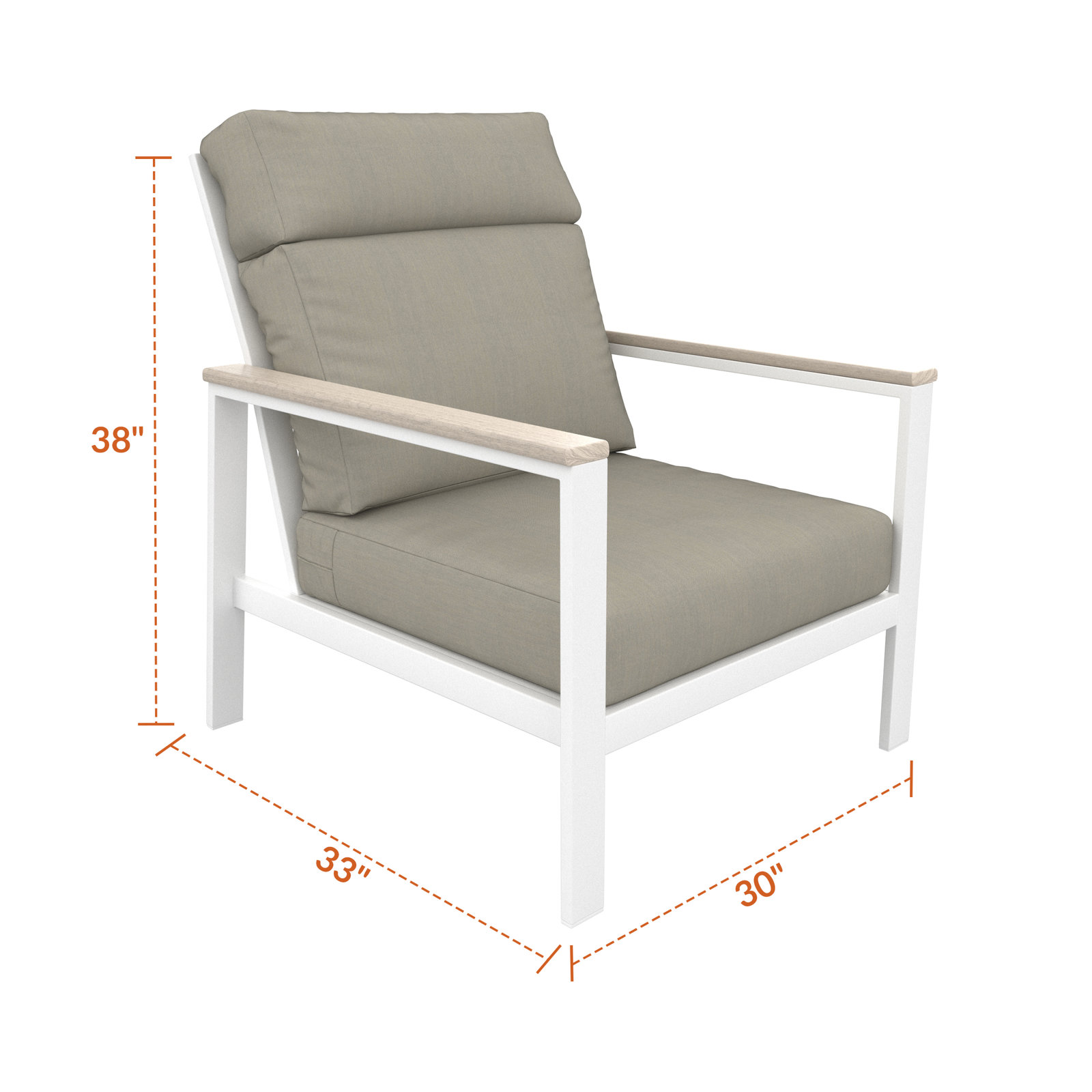 Townsend Sunbrella® Patio Lounge Chair, Spectrum Dove