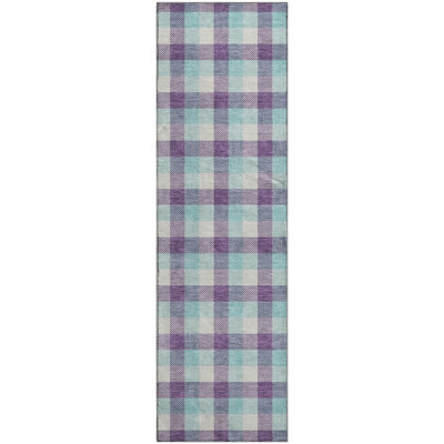 Premium Machine Washable Crumley AMF1053 Plaid Rug