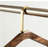 Luxury Solid Wood Hanger – Black Walnut with Gold Accents