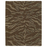 Rajah Wool Animal Print Area Rug in Brown/Beige