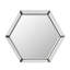Amla 22" H Geometric Mirrored Glass End Table Crystal Inlaid 