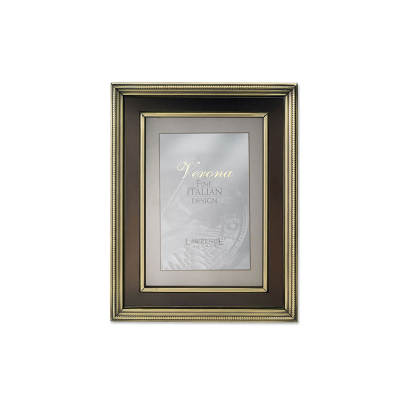 Cadre photo en métal à panneau intérieur bronze huilé, 4 po x 6 po