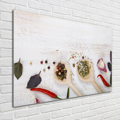 Vegetables And Spices - No Frame Print on Glass
