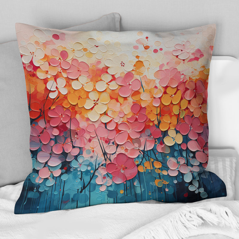 Coussin Coral Oasis I - Abstract Landscape