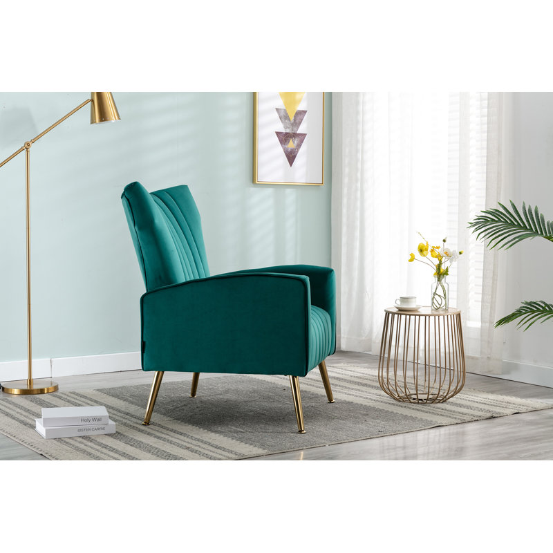 Jaban Velvet Armchair, Green Velvet