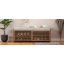 Banc de rangement patiné avec placage d'acacia-106900675