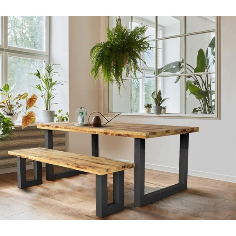 Industrial Dining Table (3 Sizes), 76cm H x 90cm W x 180cm L