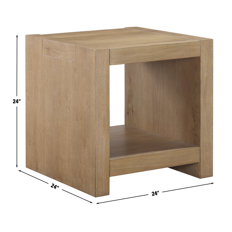 Rickye 24" Wood End Table, Brown