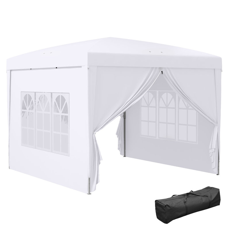 Medberry 3m x 3m Steel Pop-up Gazebo, White