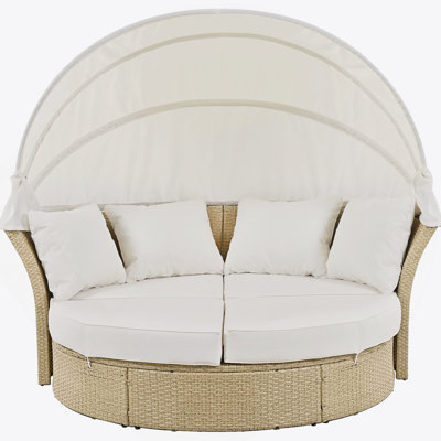 Ensemble de mobilier d'extérieur en rotin double