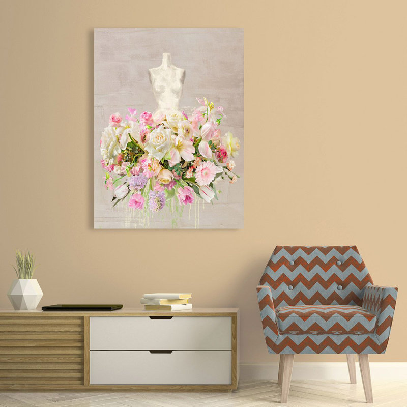 Dressed In Flowers I by Kelly Parr - Wrapped Canvas Painting, 80cm H x 60cm W x 4cm D