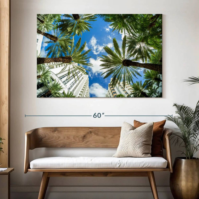 Under Miami Palms, H 34 po x l 51 po