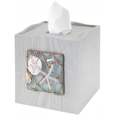 Paper Towel Box Cover, Decorative Resin Cover, Beach-Style Bathroom Accessories