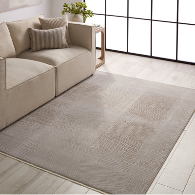 Tapis gris à motif géométrique Antoni