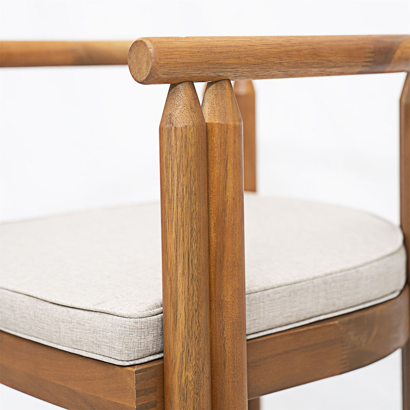 Ensemble de salle à manger 7 pièces avec accoudoirs pour patio (chaise avec accoudoirs 6 pièces et table de salle à manger 1 pièce)
