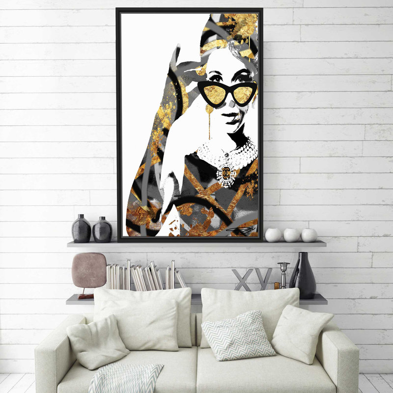 Excuse Me (Vertical) par By Jodi - impression, Cadre flottant noir, H 51,5 po x l 31,5 po x P 2 po