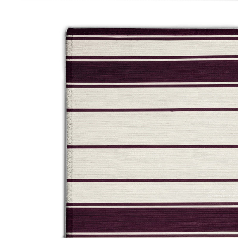 Tapis intérieur / extérieur beige HorizontalStripes, Rectangulaire 2 pi x 3 pi