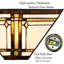 Applique murale Tiffany Styly avec abat-jour en vitrail brun